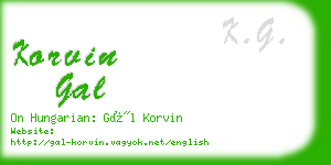 korvin gal business card